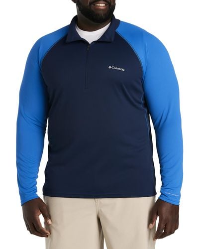 Columbia Big & Tall Narrows Point 1 2-zip Pullover - Blue