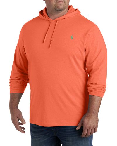 Polo Ralph Lauren Big & Tall Jersey Hooded Long-sleeve T-shirt - Orange