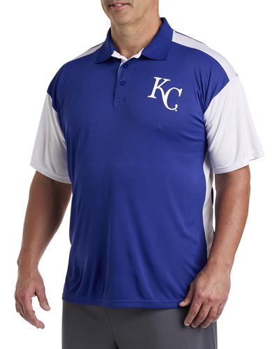 MLB Big & Tall Colorblocked Performance Polo Shirt - Blue