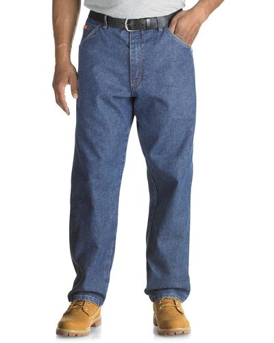 Wrangler Big & Tall Riggs Workwear By Flame-resistant Relaxed-fit Jeans - Blue
