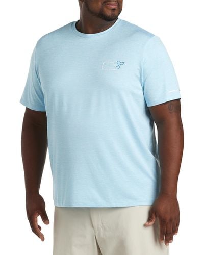 Vineyard Vines Big & Tall Whale Performance T-shirt - Blue