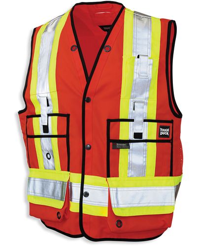 Tough Duck Big & Tall Surveyor Safety Vest - Black
