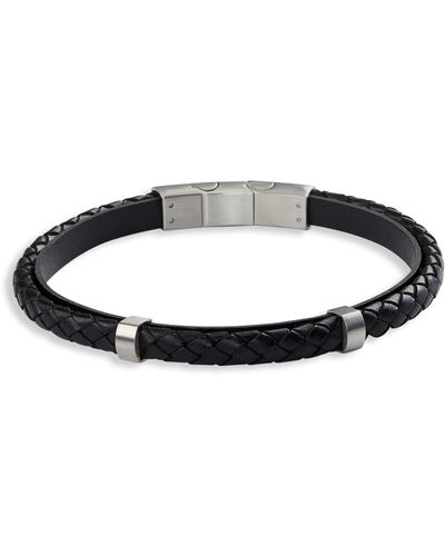 Link Up Big & Tall Double Steel Bracelet - Black
