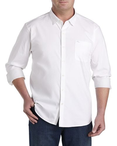 Tommy Bahama Big & Tall Sarasota Ventura Stripe Sport Shirt - White