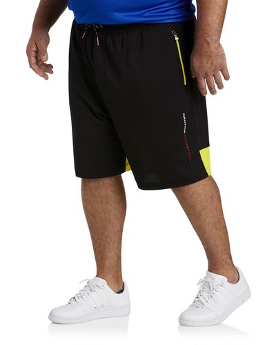 Nautica Big & Tall Competition Colorblocked Shorts - Black