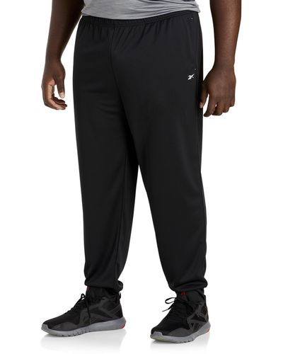 Reebok Big & Tall Performance Jersey Tech Sweatpants - Black
