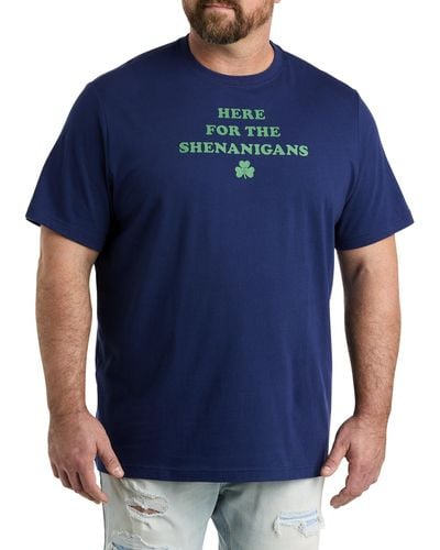 Life Is Good. Big & Tall Here For The Shenanigans Graphic Tee - Blue
