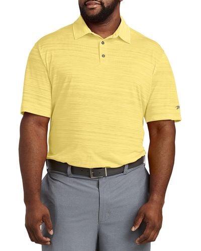 Reebok Big & Tall Performance Space-dyed Polo Shirt - Yellow