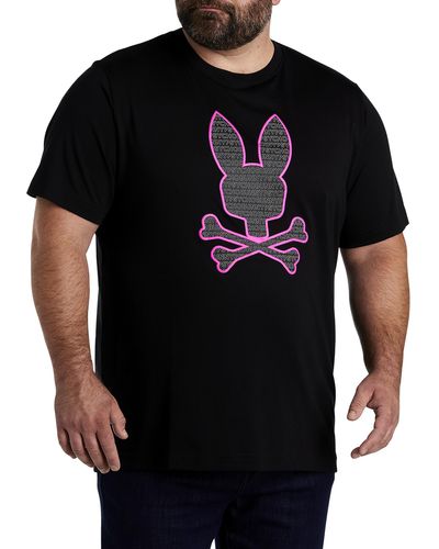 Psycho Bunny Big & Tall Harvey Graphic Tee - Black