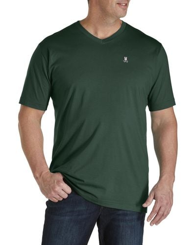 Psycho Bunny Big & Tall V-neck T-shirt - Green