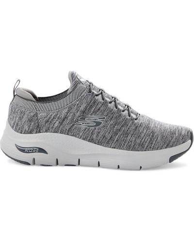 Skechers Big & Tall Arch Fit Bungee Lace-up Sneakers - Gray