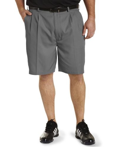 Reebok Big & Tall Golf Performance Pleated Shorts - Gray