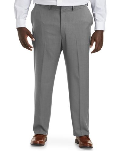 Haggar Big & Tall Premium Comfort 4-way Stretch Dress Pants - Gray