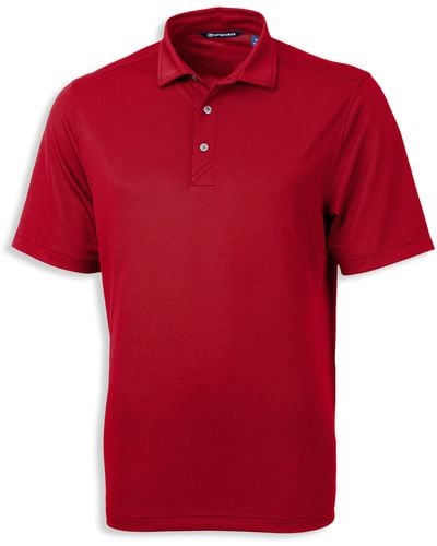 Cutter & Buck Big & Tall Cutter & Buck Virtue Eco Piqu Solid Polo Shirt - Red