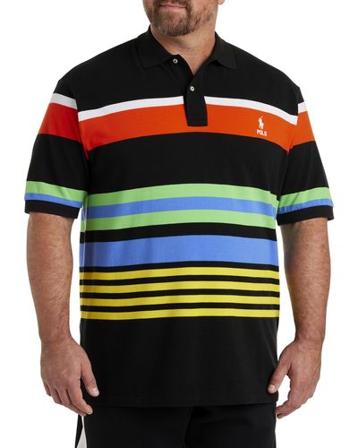 Polo Ralph Lauren Big & Tall Spectrum Striped Polo Shirt - Black