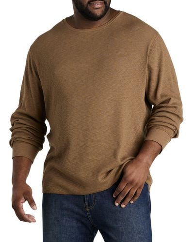 Lucky Brand Big & Tall Waffle-knit Thermal Long-sleeve T-shirt - Brown