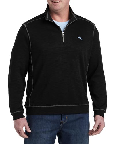 Tommy Bahama Big & Tall Tobago Bay 1 2-zip Sweatshirt - Black