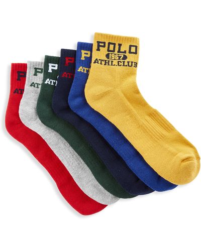 Polo Ralph Lauren Big & Tall 6-pk Athletic 93 1 4-top Socks - White