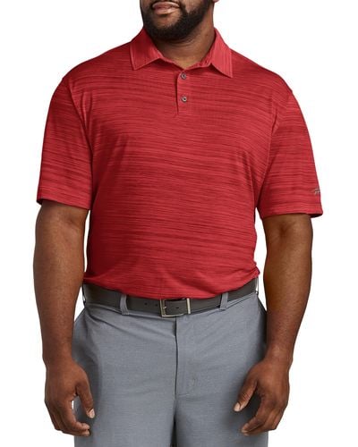 Reebok Big & Tall Performance Space-dyed Polo Shirt - Red