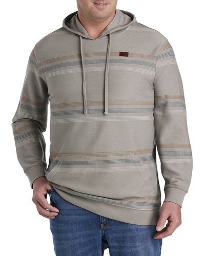 O'neill Sportswear Big & Tall Bavaro Striped Pullover Hoodie - Gray