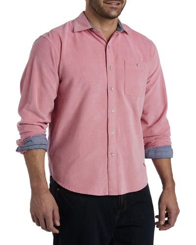 Tommy Bahama Big & Tall Coastline Corduroy Sport Shirt - Red