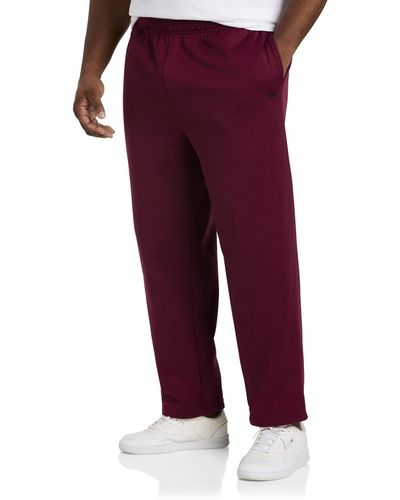 Reebok Big & Tall Performance Fleece Open-hem Pants - Red