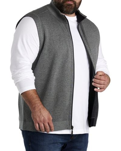 Tommy Bahama Big & Tall Flip Coast Reversible Vest - Gray