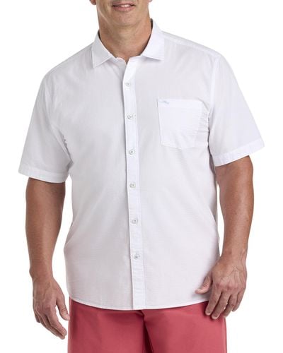 Tommy Bahama Big & Tall Nova Wave Sport Shirt - White
