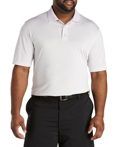 Reebok Big & Tall Speedwick Stripe Polo Shirt - White