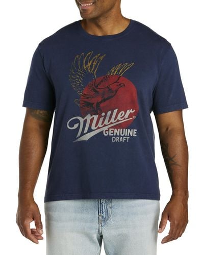Lucky Brand Big & Tall Miller Eagle Graphic Tee - Blue