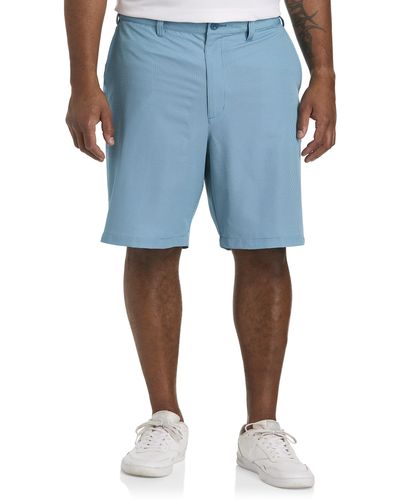 Reebok Big & Tall Speedwick Small Grid Golf Shorts - Blue