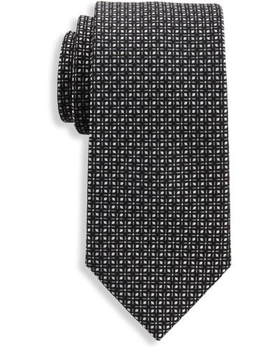 Michael Kors Big & Tall Mini Geometric Tie - Black