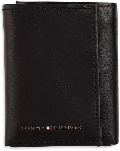 Tommy Hilfiger Big & Tall Rfid Walt Tri-fold Wallet - Black