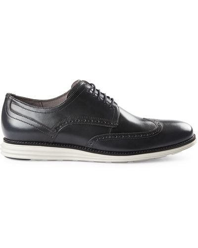 Cole Haan Big & Tall Original Grand Wingtip Oxford Shoes - Black