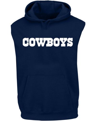 Nfl Big & Tall Performance Hooded Muscle Tee - Blue