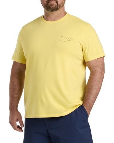 Vineyard Vines Big & Tall Whale Outline Graphic Tee - Yellow