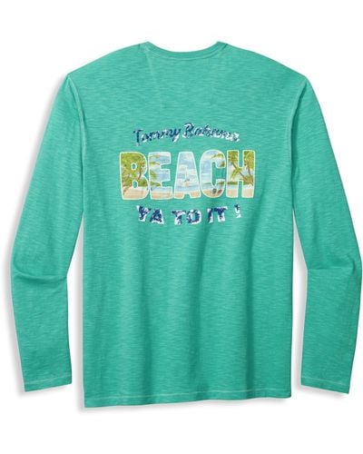 Tommy Bahama Big & Tall Beach Ya To It Long-sleeve T-shirt - Green