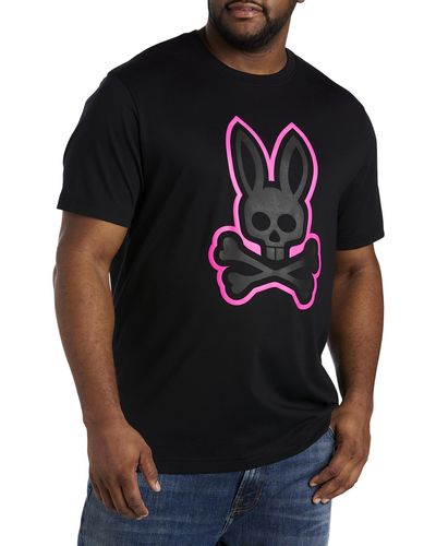 Psycho Bunny Big & Tall Percy Graphic Tee - Black