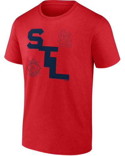MLB Big & Tall Record Shatter Graphic Tee - Red