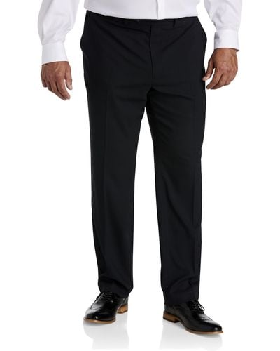 Michael Kors Big & Tall Micro Check Suit Pants - Black