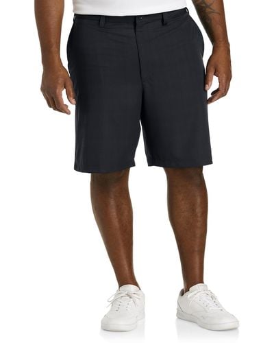 Reebok Big & Tall Performance Plaid Golf Shorts - Black