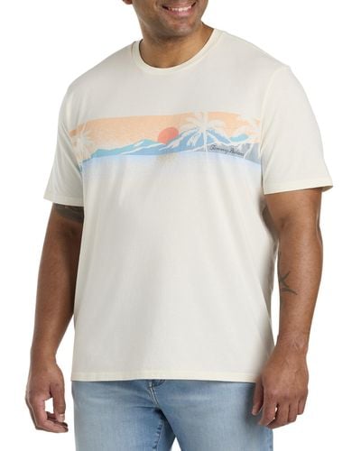 Tommy Bahama Big & Tall Sunset Hour Graphic Tee - White