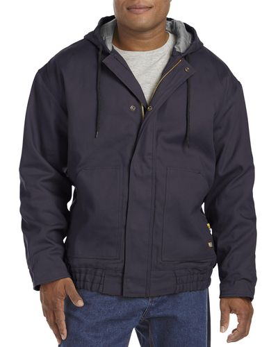 Bernè Big & Tall Flame-resistant Quilt-lined Hooded Jacket - Blue