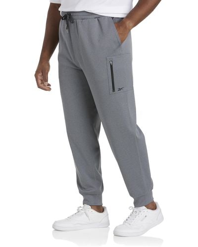 Reebok Big & Tall Speedwick Zip-pocket Sweatpants - Gray
