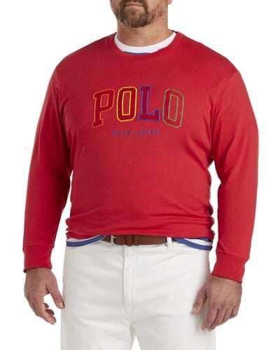 Polo Ralph Lauren Big & Tall Polo Logo Long-sleeve T-shirt - Red
