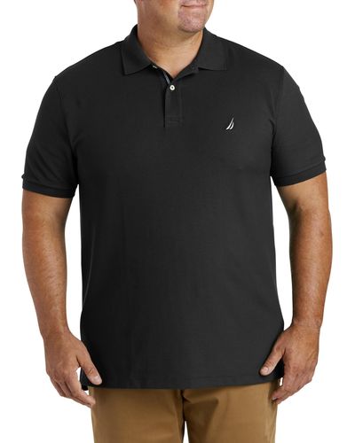 Nautica Big & Tall Piqu Polo Shirt - Black