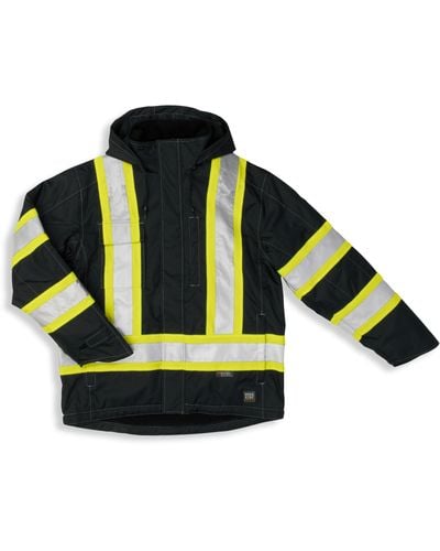 Tough Duck Big & Tall Fleece-lined Safety Jacket - Black