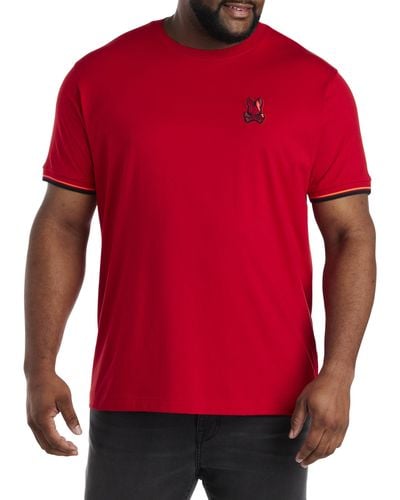 Psycho Bunny Big & Tall Apple Valley Crewneck T-shirt - Red