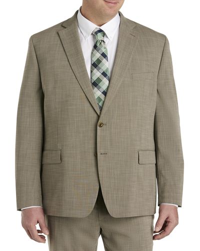 Michael Kors Big & Tall Textured Suit Jacket - Green
