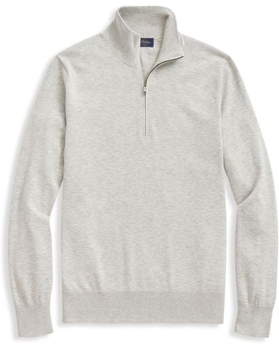 Brooks Brothers Big & Tall 1 2-zip Sweater - White